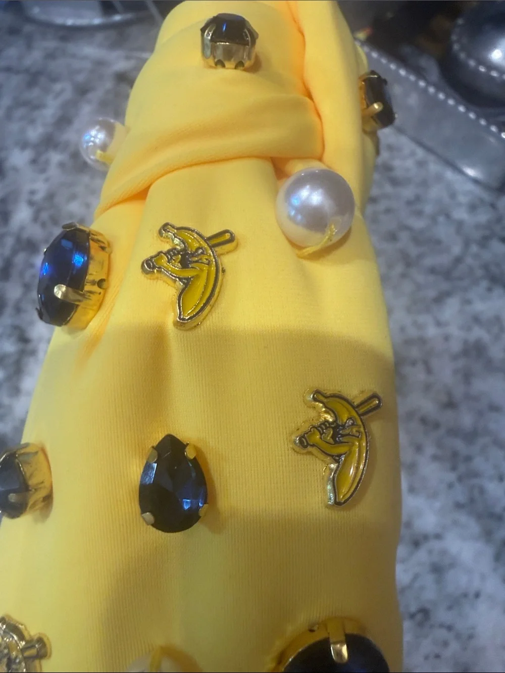 Savana Banana Embellished Knotted Headband